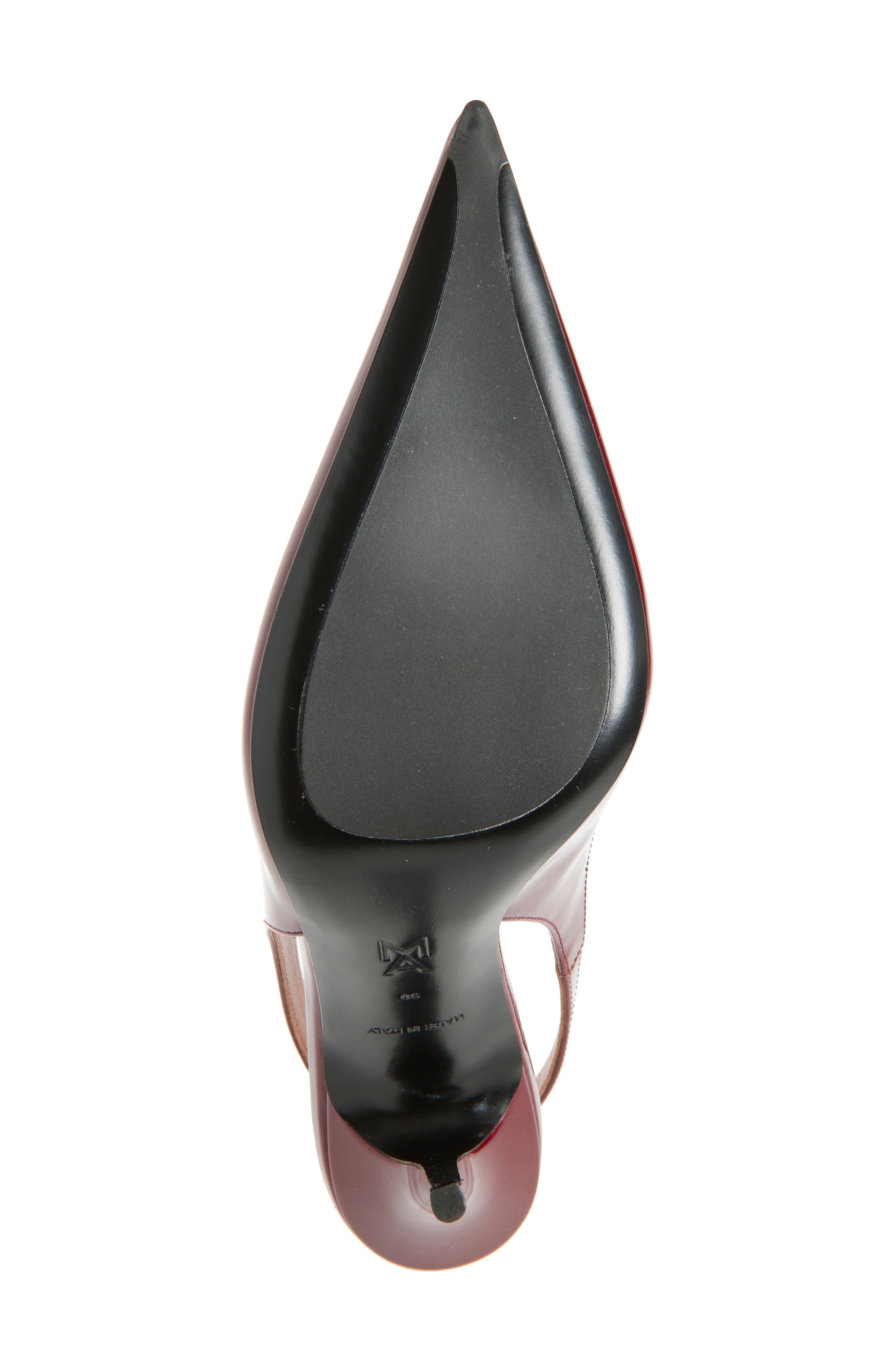 Amina Muaddi Anok Slingback Pump, Alternate, color, Patent Wine