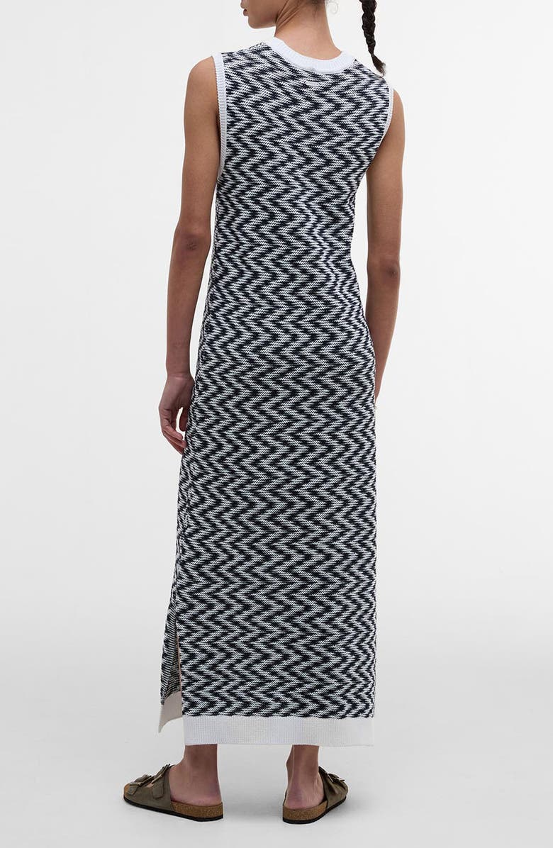 Barbour Olivia Zig Zag Sleeveless Sweater Dress, Alternate, color, Cloud Navy