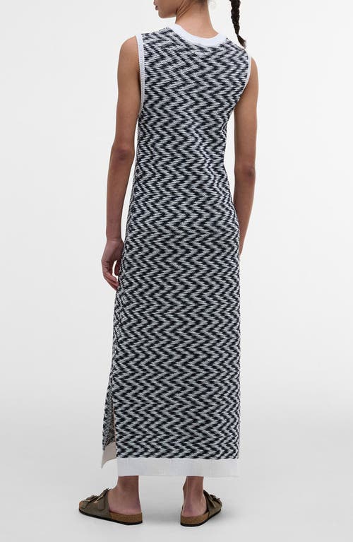 Barbour Olivia Zig Zag Sleeveless Sweater Dress In Blue
