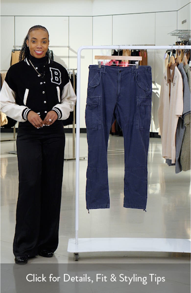 Slim Fit Garment Dyed Twill Cargo Pants, sales video thumbnail