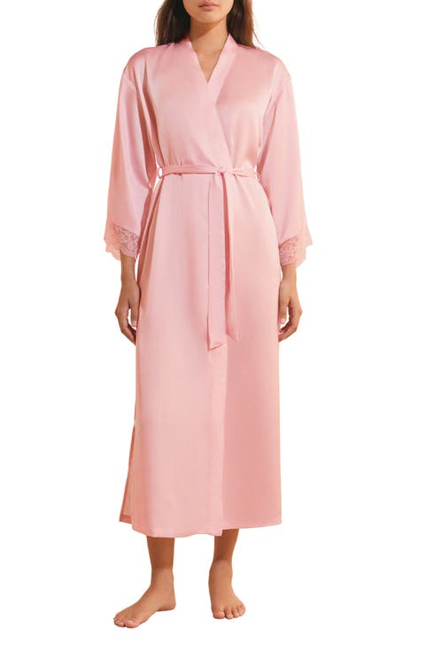 Desire Lace Trim Long Robe