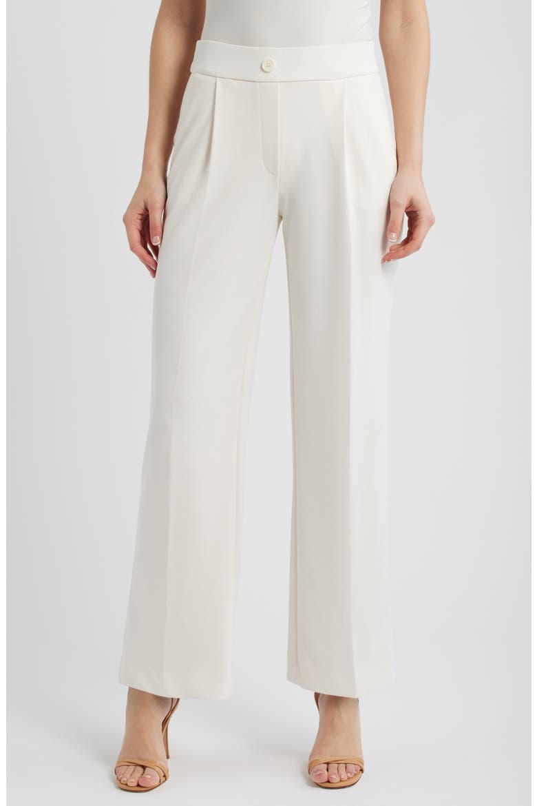 Wide Leg Pull-On Pants, Main, color, WHITE DOVE