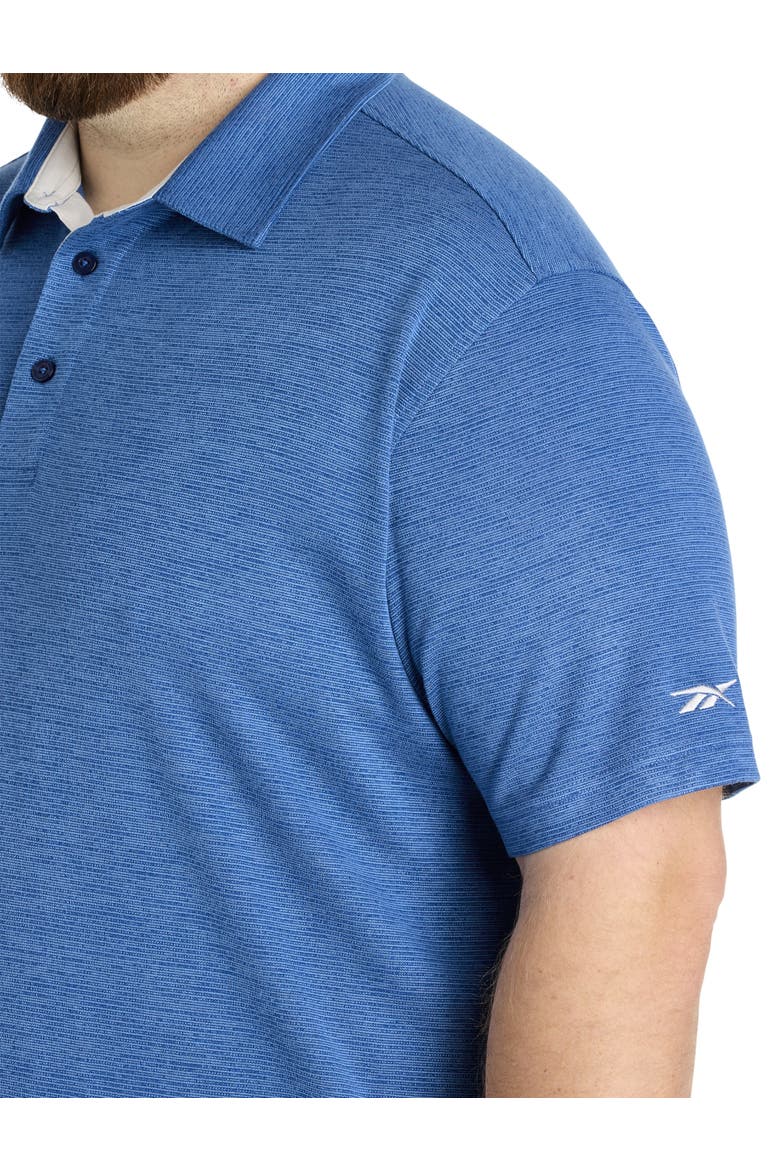 Big & Tall Performance Textured Polo Shirt, Alternate, color, TWILIGHT HEATHER
