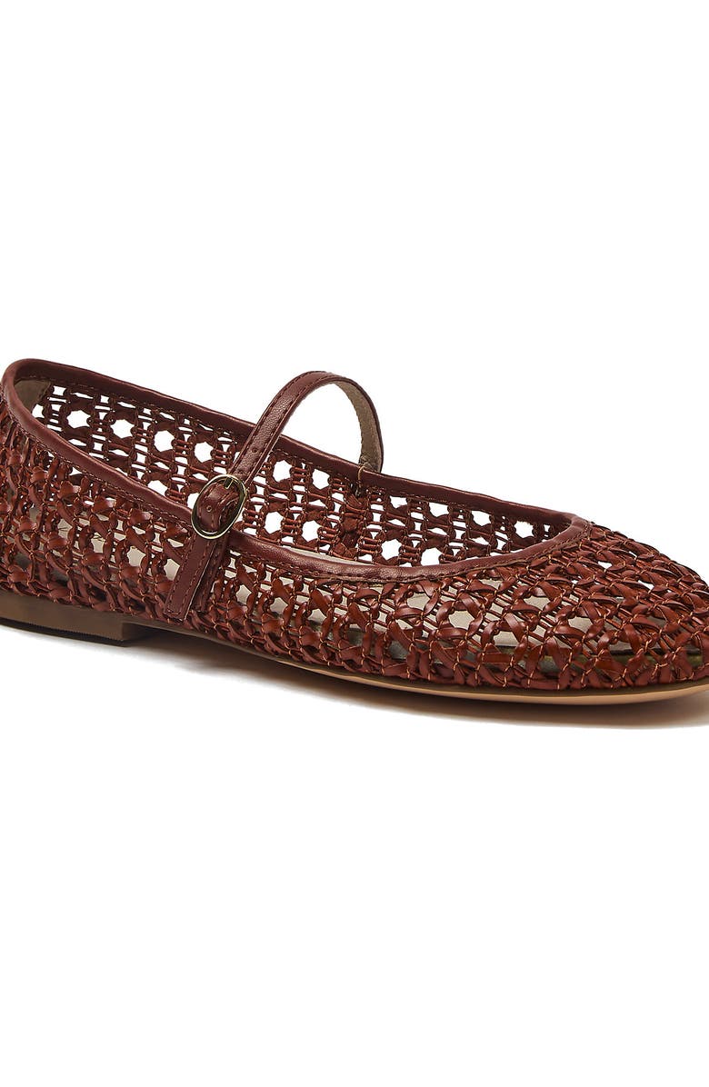 Lands' End Woven Mary Jane Flats, Main, color, Cognac