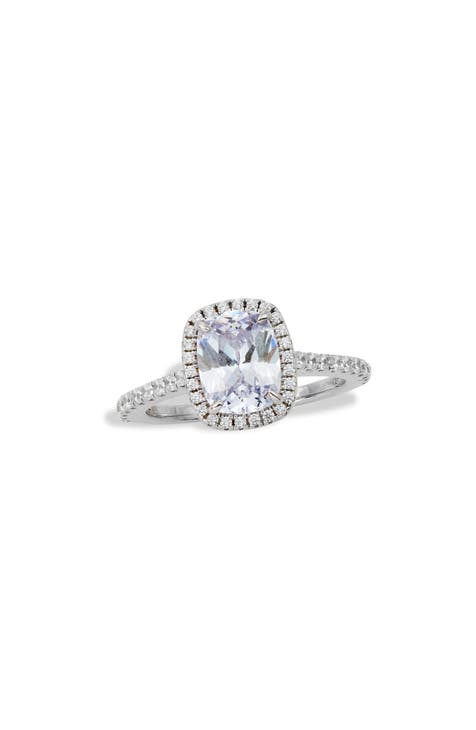 Cushion Cut Halo Ring