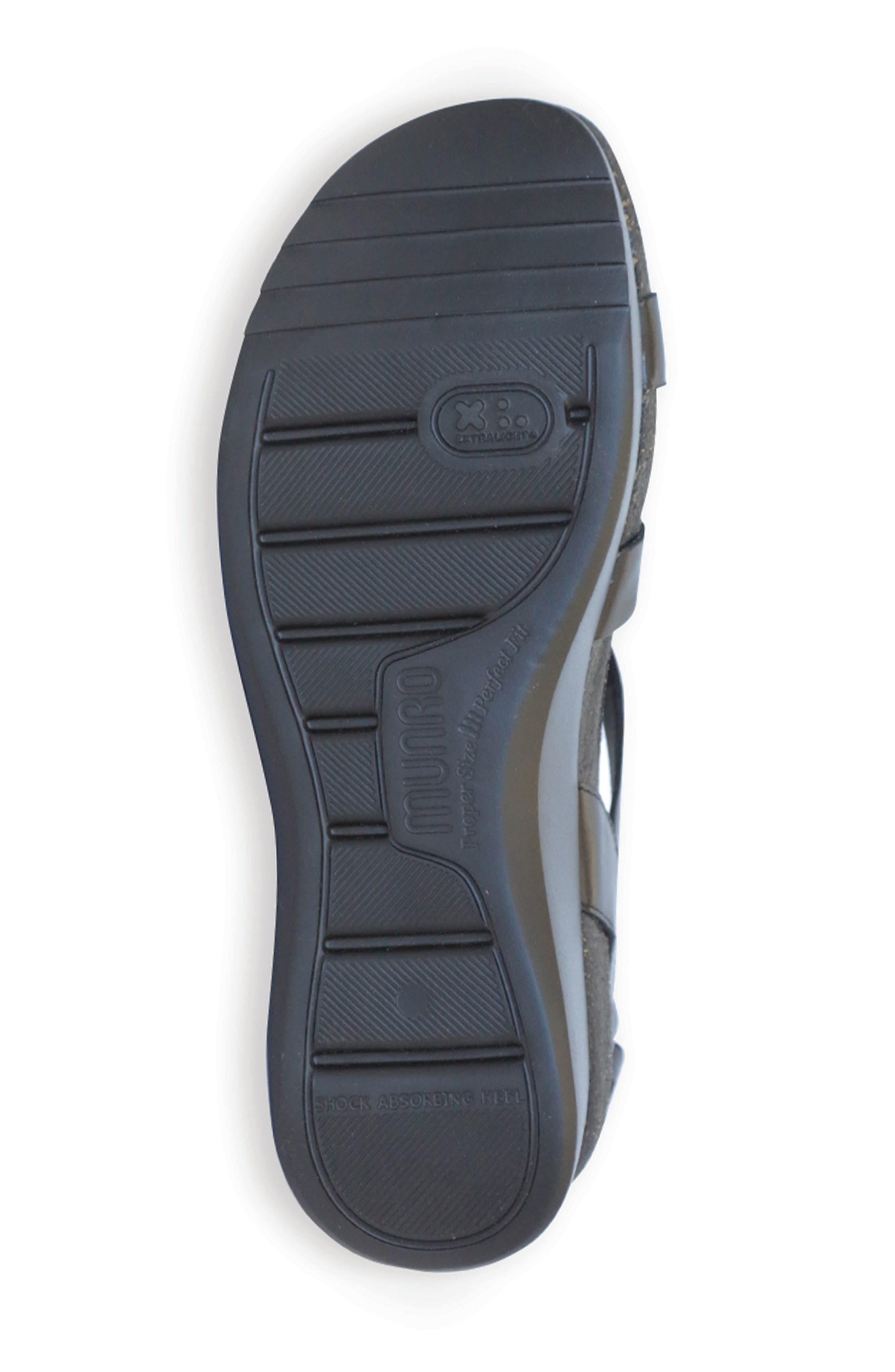 Flynn Platform Sandal, Alternate, color, BLACK LEAT