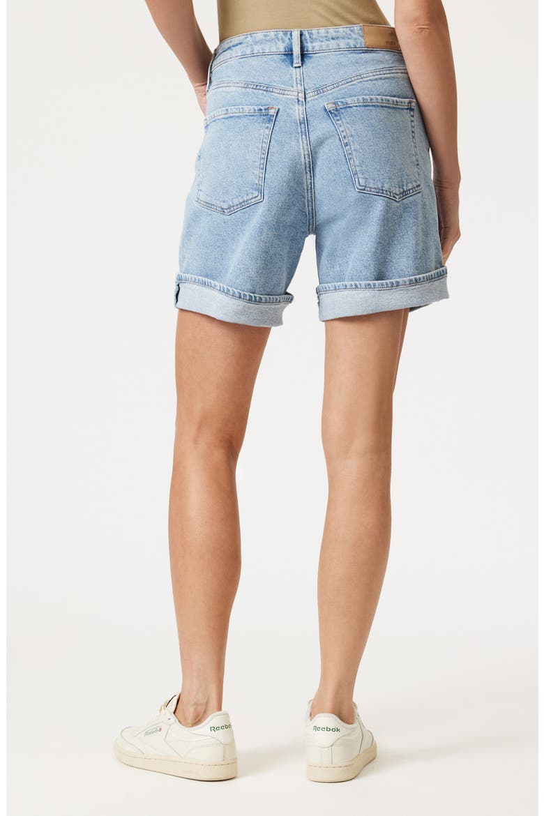 Heidi High Waist Cuffed Relaxed Denim Shorts, Alternate, color, LIGHT BLUE 90S