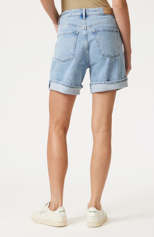 Mavi Jeans Heidi High Waist Cuffed Relaxed Denim Shorts In Light Blue 90s