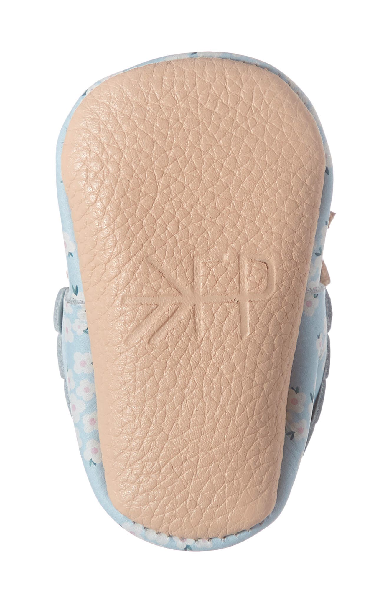 Bow Moccasin, Alternate, color, BLUE DITSY BOW