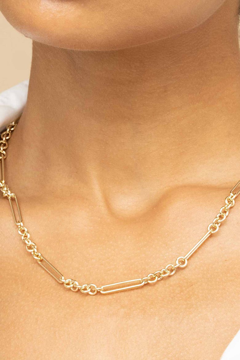 14K Gold Bold Venetian Necklace, Alternate, color, Yellow Gold