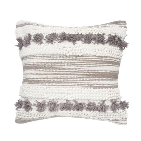 Oriana Tufted Textured Cotton Decorative Throw Pillow