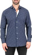Maceoo Einstein Paisley Print Stretch Button-Up Shirt