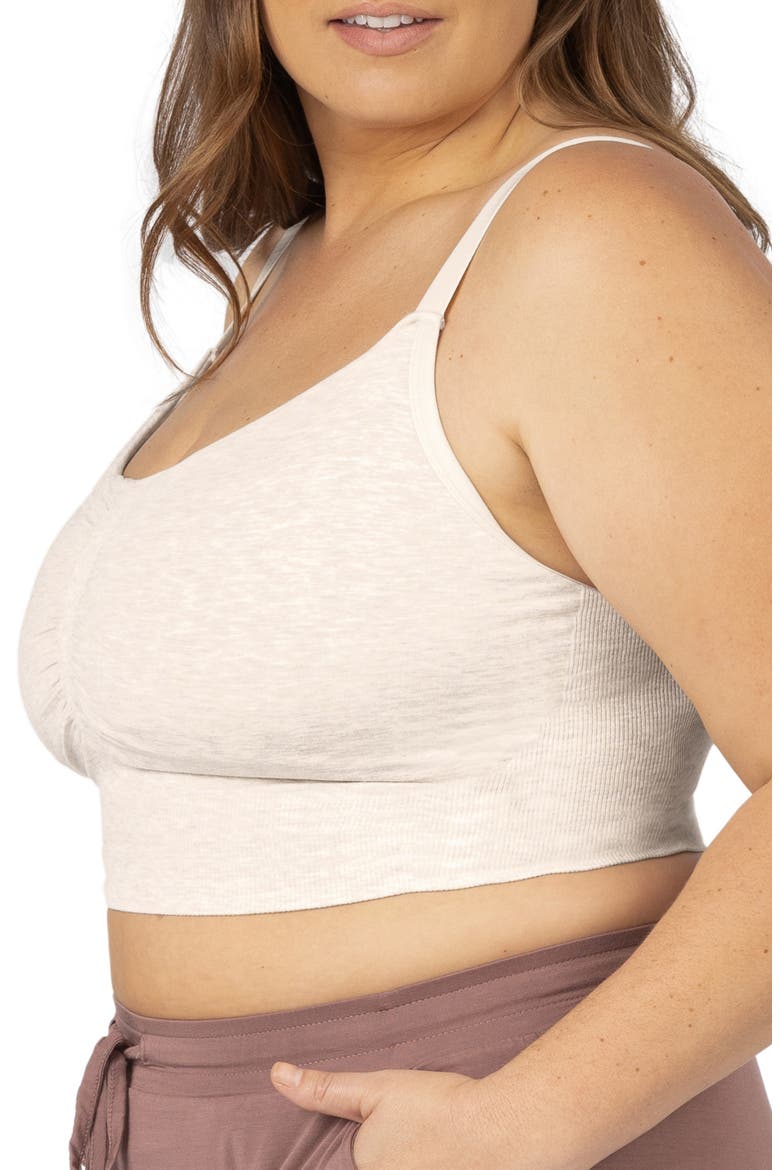 Sublime Hands-Free Pumping Lounge & Sleep Bra- Fits sizes 30B - 46D, Alternate, color, OATMEAL HEATHER