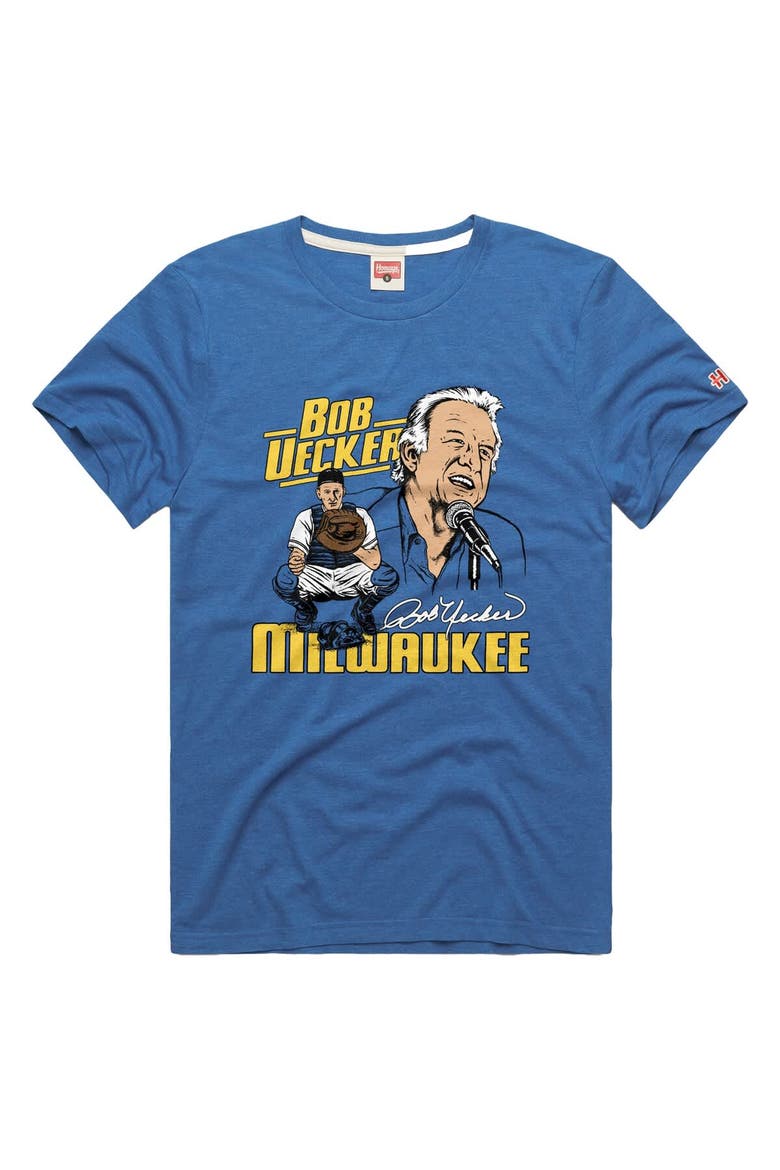 Men's Homage Royal Milwaukee Brewers Tri-Blend Hyperlocal T-Shirt, Main, color, Royal