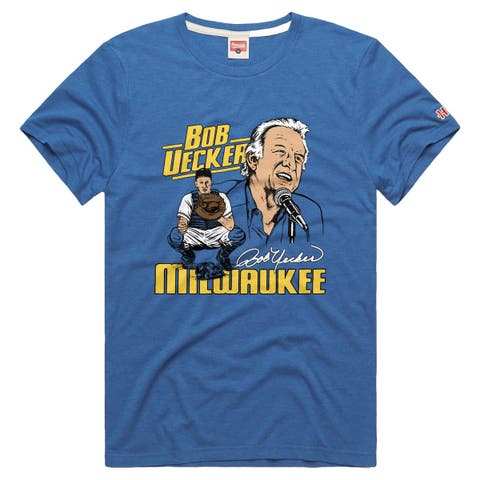 Men's Homage Royal Milwaukee Brewers Tri-Blend Hyperlocal T-Shirt