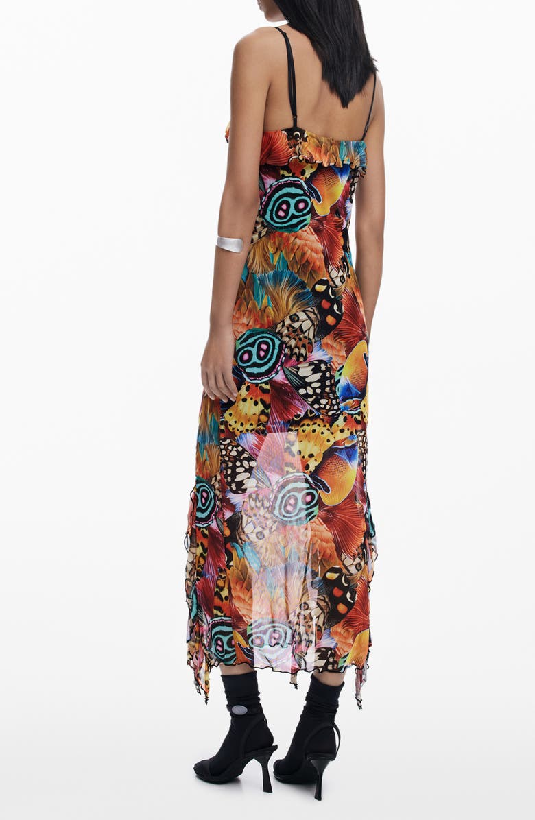 Desigual Allover Print Sleeveless Dress, Alternate, color, Black