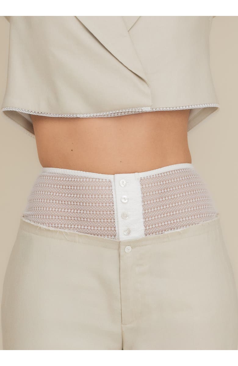 Contessa Mills Linen Laissez High-Waisted Stretch Pants, Alternate, color, Beige