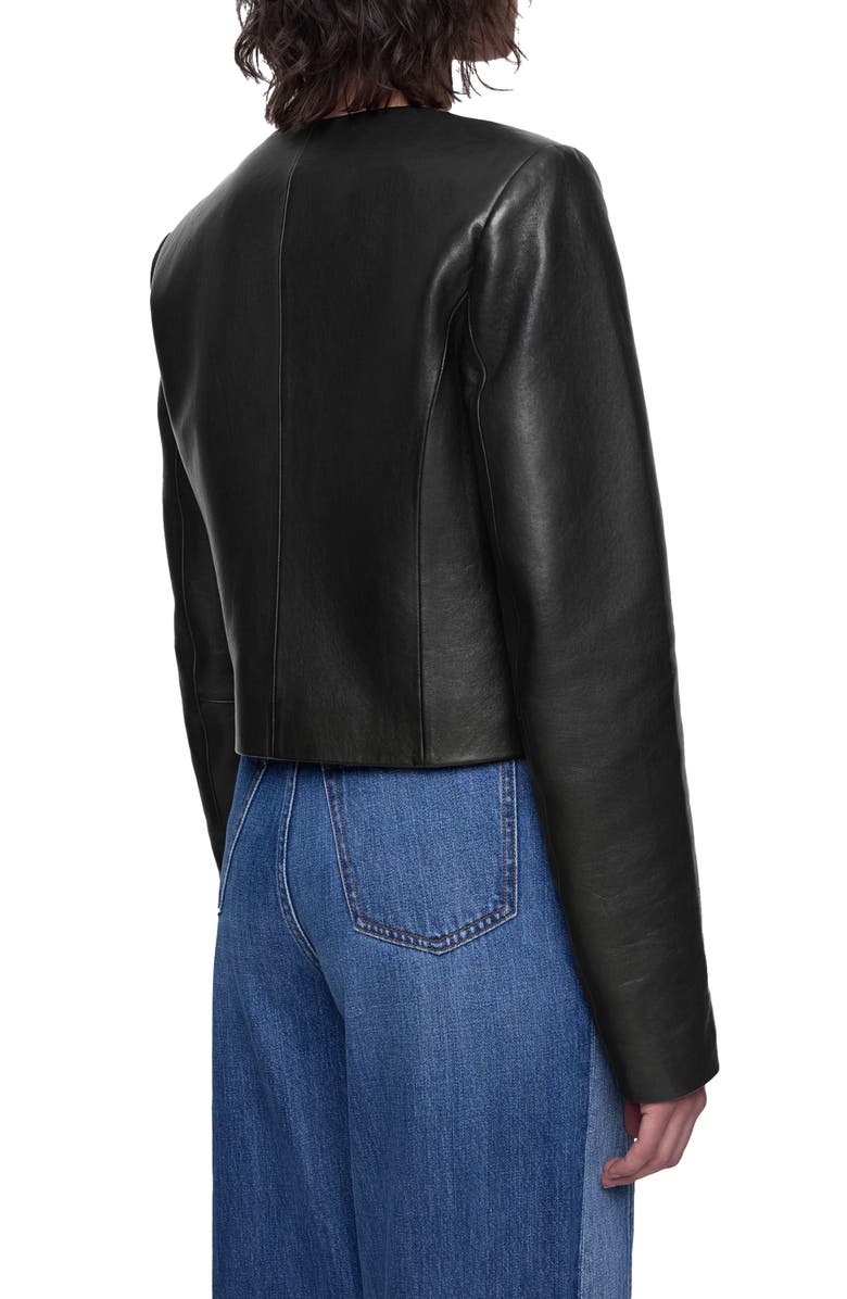 Rebecca Minkoff Paige Crop Leather Jacket, Alternate, color, 