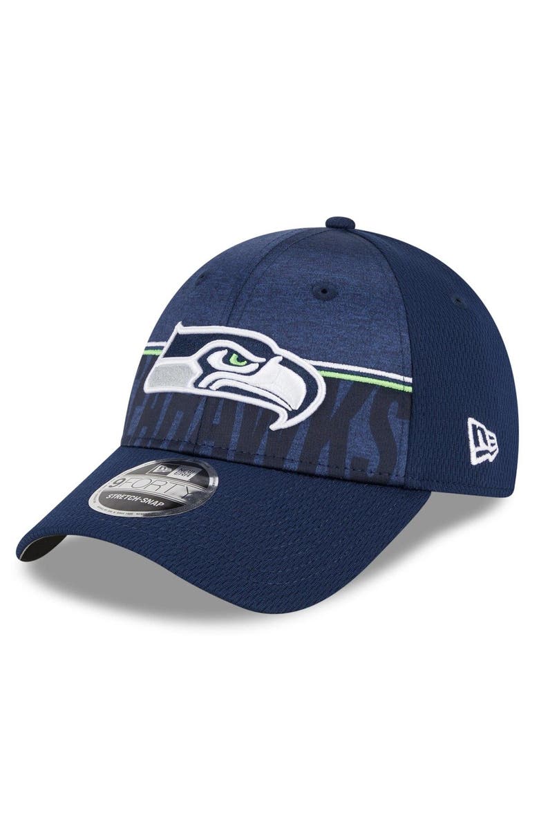 New Era Men's New Era Navy Seattle Seahawks 2023 NFL Training Camp 9FORTY Adjustable Hat, Main, color, 
