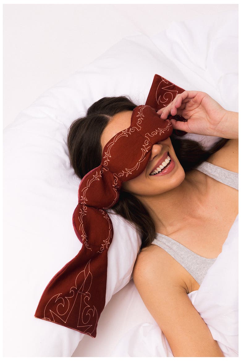 Sleep Mask, Alternate, color, SADDLE UP