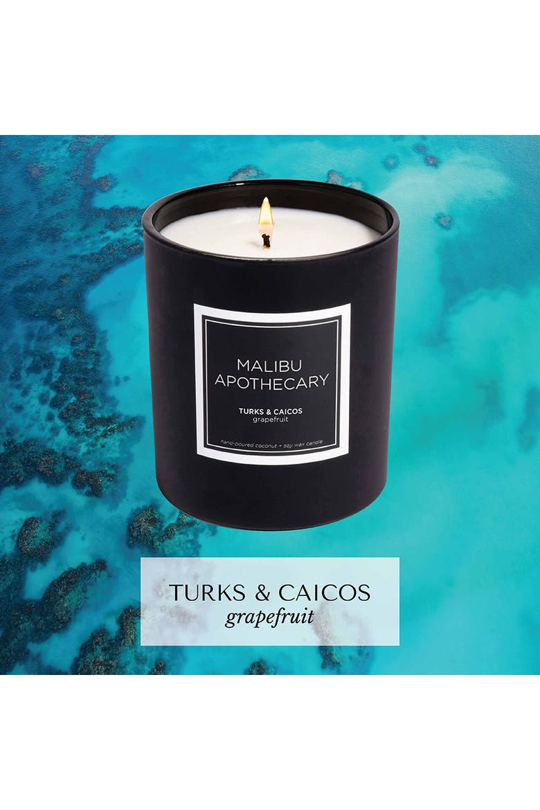 Matte Black Candle, Alternate, color, Turks & Caicos