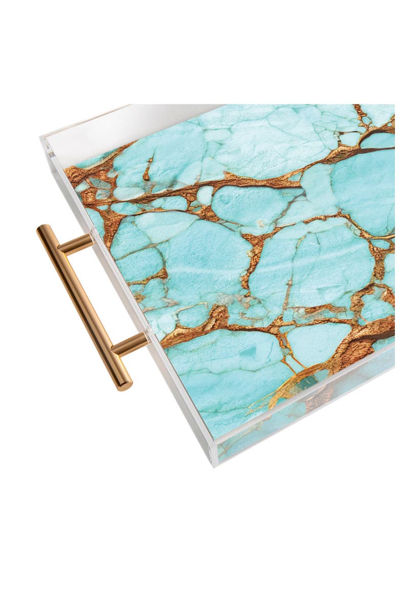 Turquoise Print Tray, Alternate, color, TURQUOISE