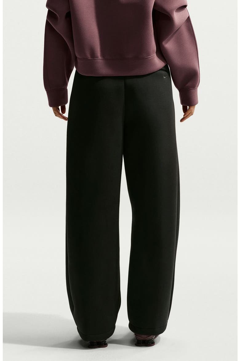 Pregame Fleece Pleated Wide Leg Pants, Alternate, color, 010 BLACK/BLACK