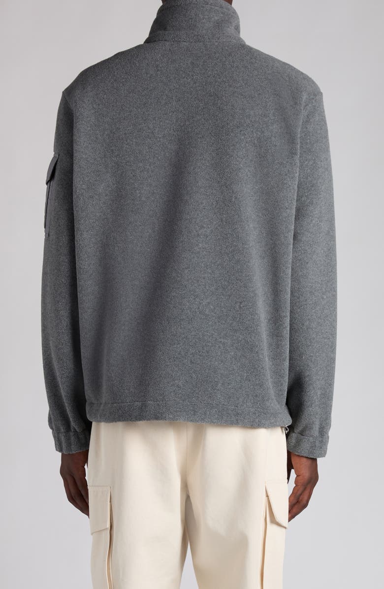 Moncler Fleece Jacket, Alternate, color, Iron Gray Melange