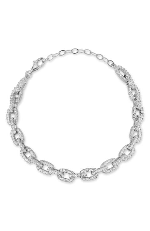 Cubic Zirconia Link Bracelet