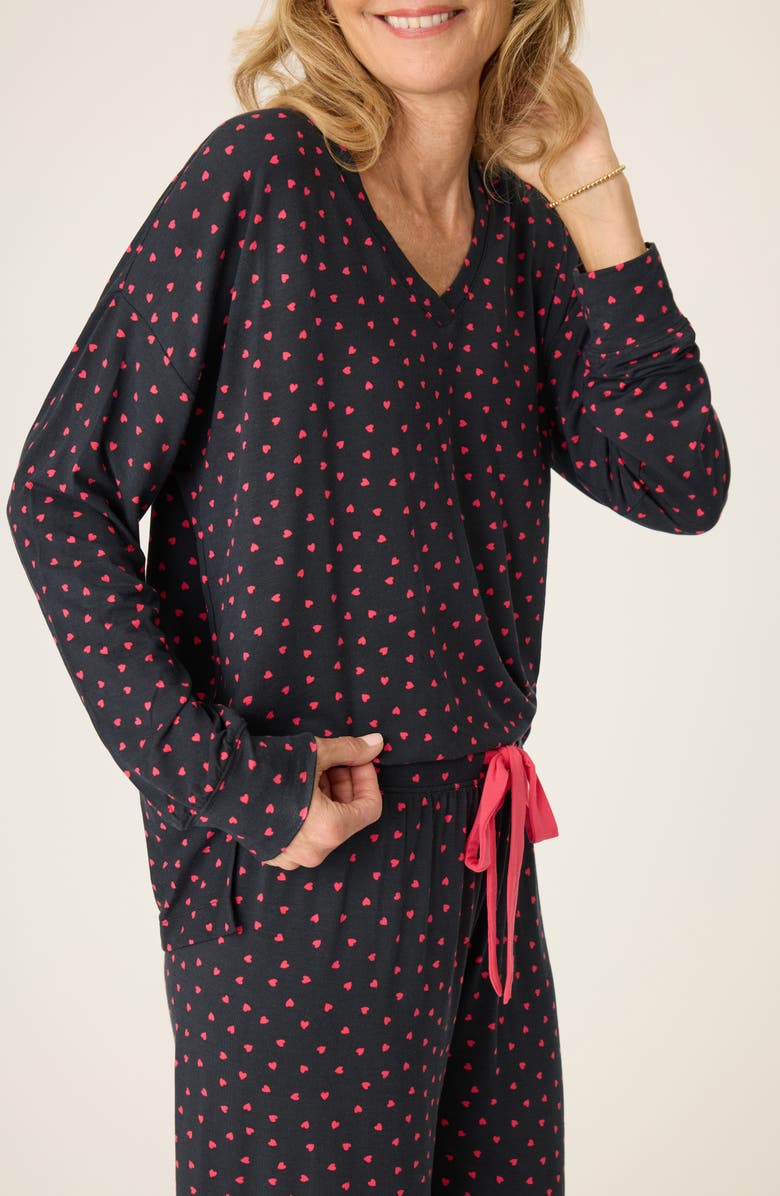 PJ Salvage Sweet Dreams Jersey Pajama Top, Alternate, color, 