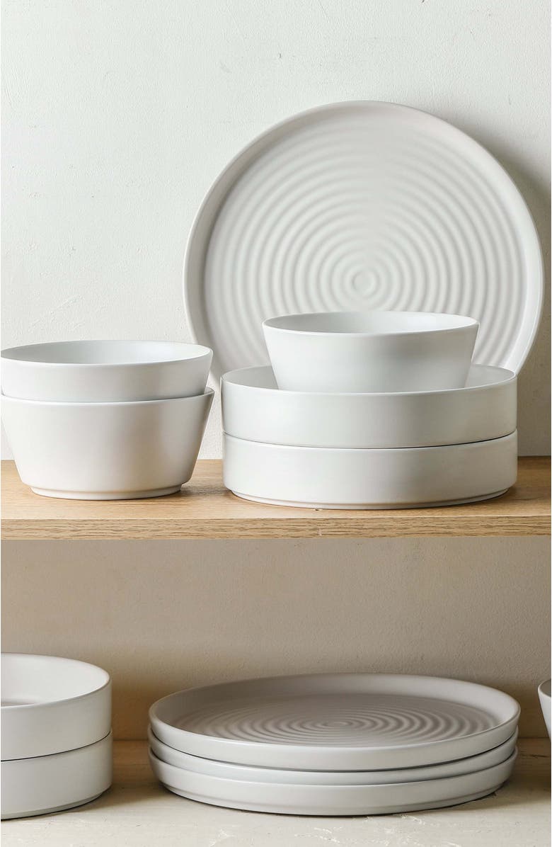 Stone Lain Elica Stoneware 12-Piece Dinnerware Set, Alternate, color, 