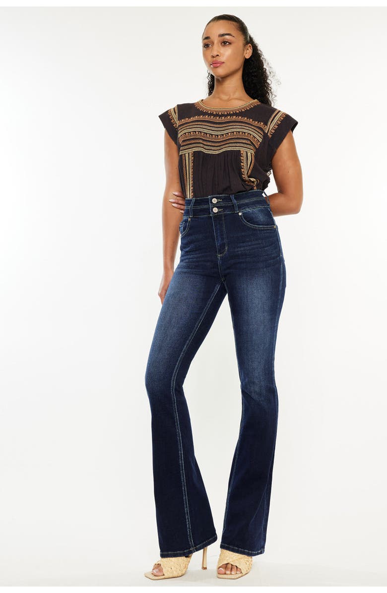 KanCan Gisella High Rise Bootcut Jeans, Alternate, color, Dark Wash