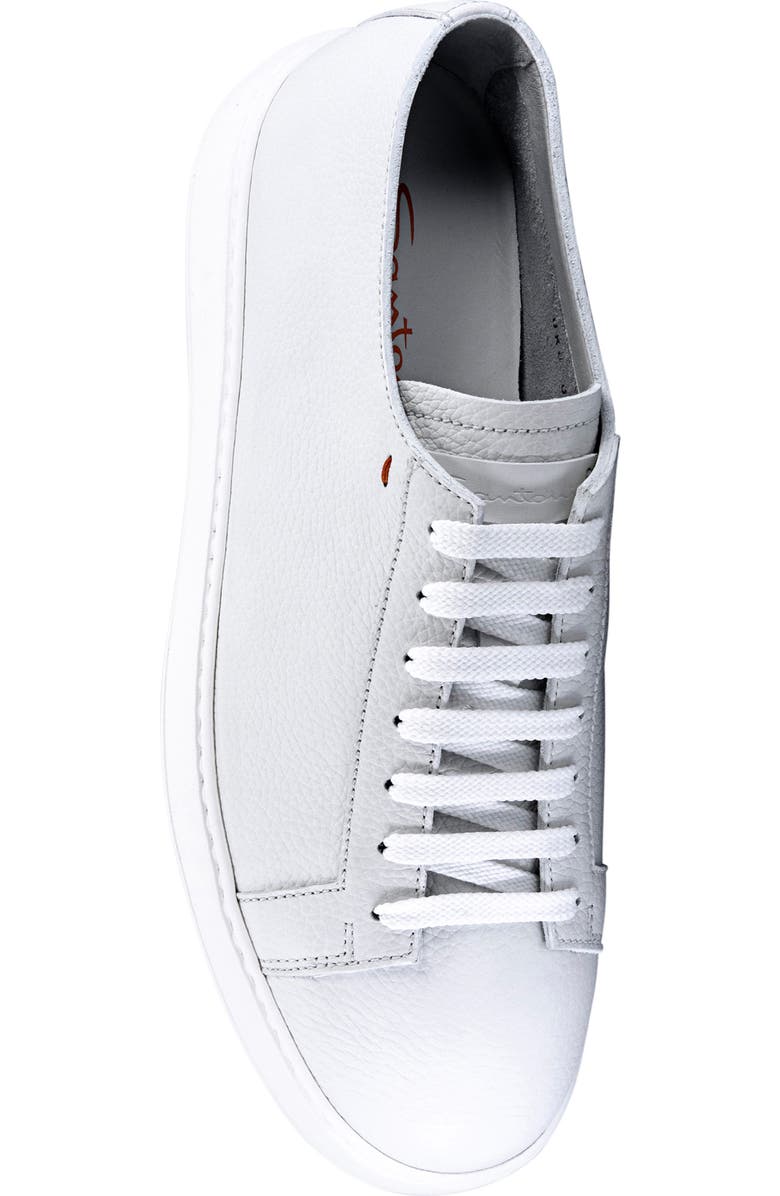 Santoni Biking Low Top Sneaker, Alternate, color, White