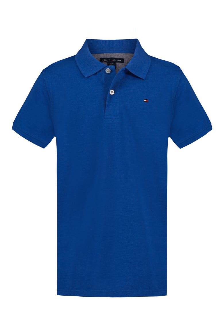 Kids' Ivy Piquè Polo, Main, color, BLUE IOLITE HTHR