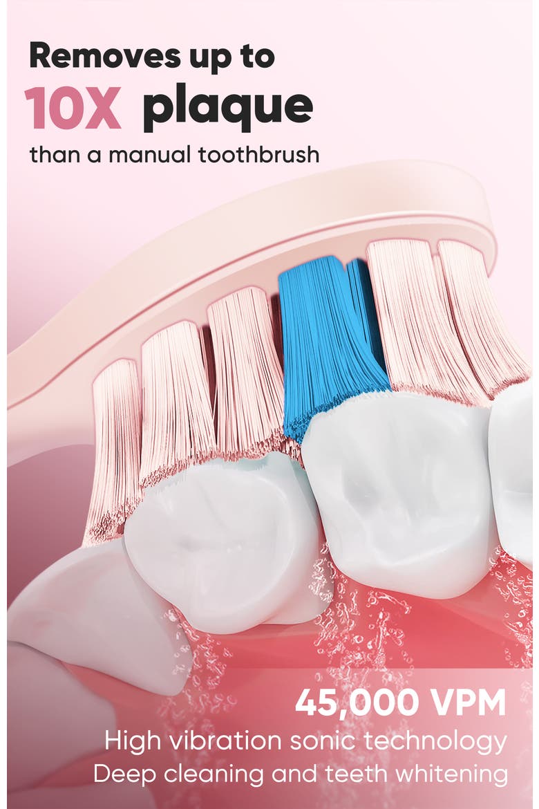 DY156 Electric Toothbrush & Nano-Hydroxyapatite Toothpaste Bundle, Alternate, color, Pastel Pink