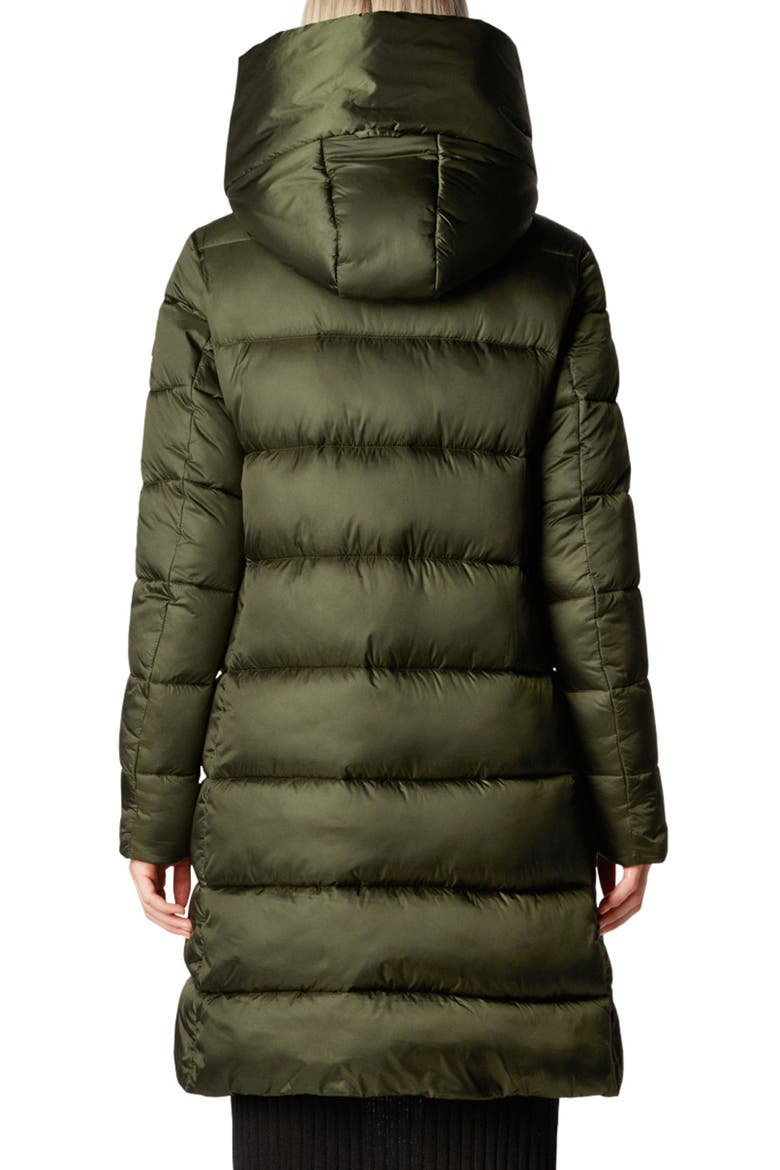 Lysa Quilted Hooded Longline Coat, Alternate, color, PINE GREEN