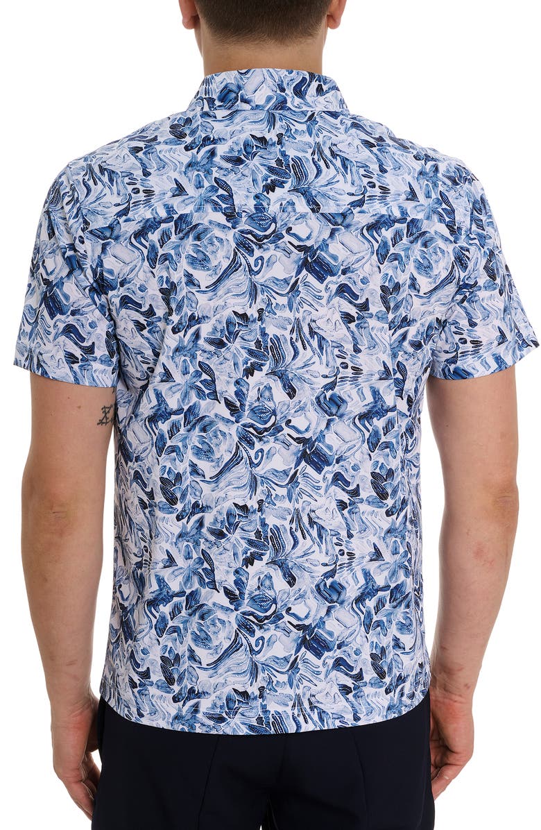 Robert Graham Occasio Short Sleeve Performance Button-Up Shirt, Alternate, color, 