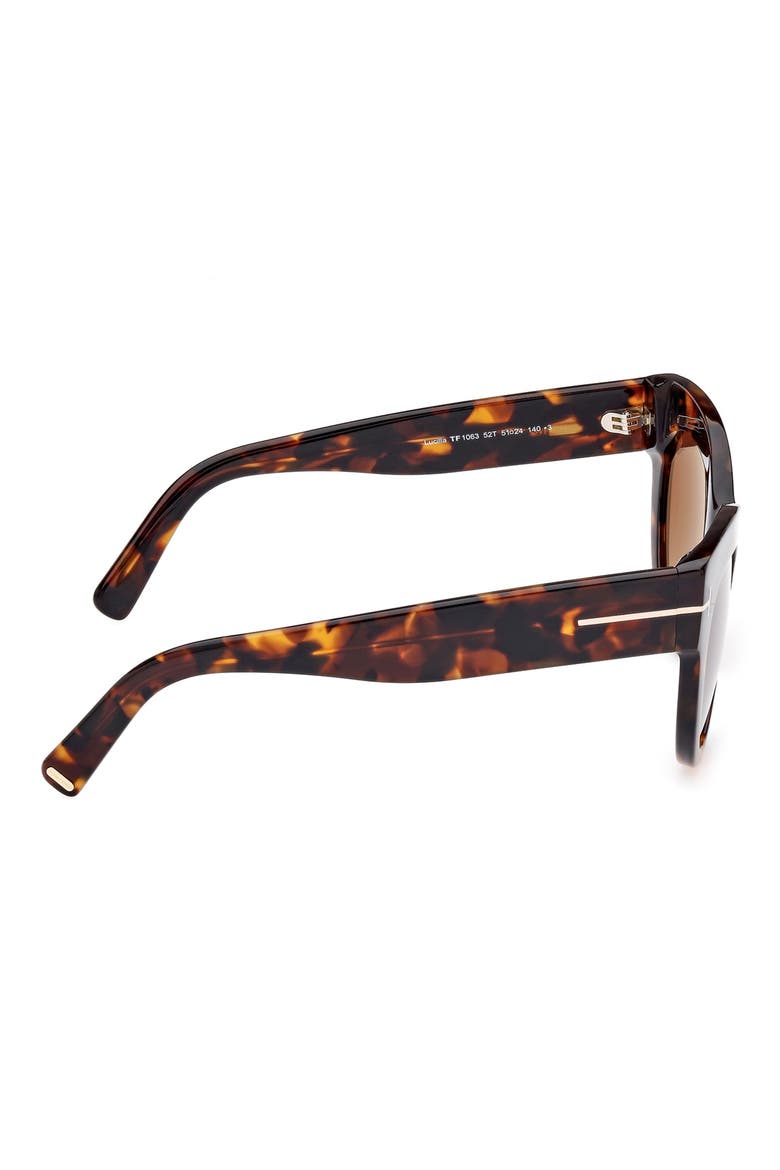 Lucilla 51mm Gradient Cat Eye Sunglasses, Alternate, color, DARK HAVANA / GRADIENT BORDEAUX