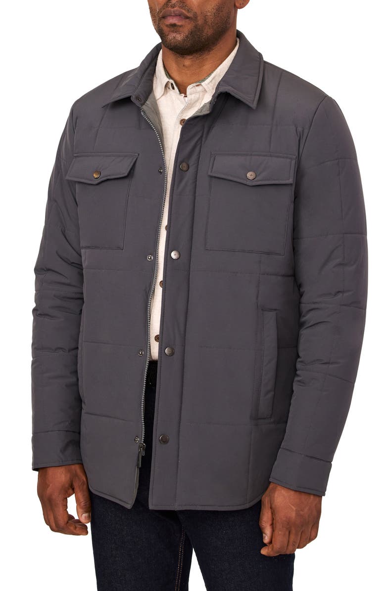 Rainforest The Weekend Outdoor Quilted Water Resistant Shacket, Alternate, color, 