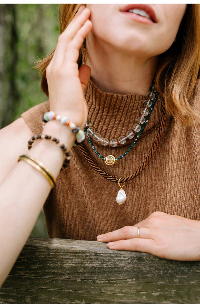 Noonday Collection Lucid Glass Necklace, Alternate, color, Multi