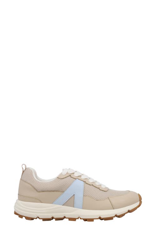 Mia Krash Mesh Sneaker In Light Gray- Baby Blue