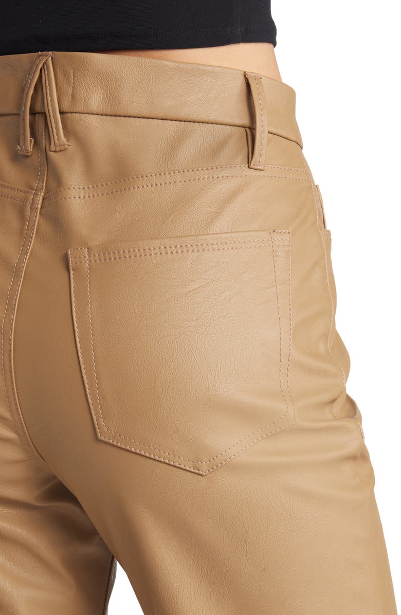 Good American Good Boy Faux Leather Pants, Alternate, color, 
