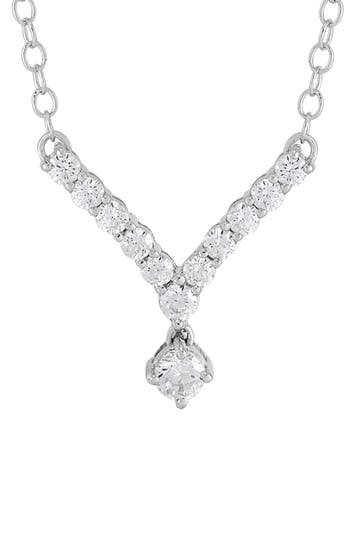 Frankie & Zoe 10k White Gold Lab Grown Diamond Frontal Necklace In Gold