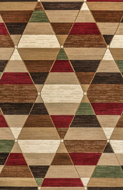 Kehoe Retro Diamonds Geometric Area Rug