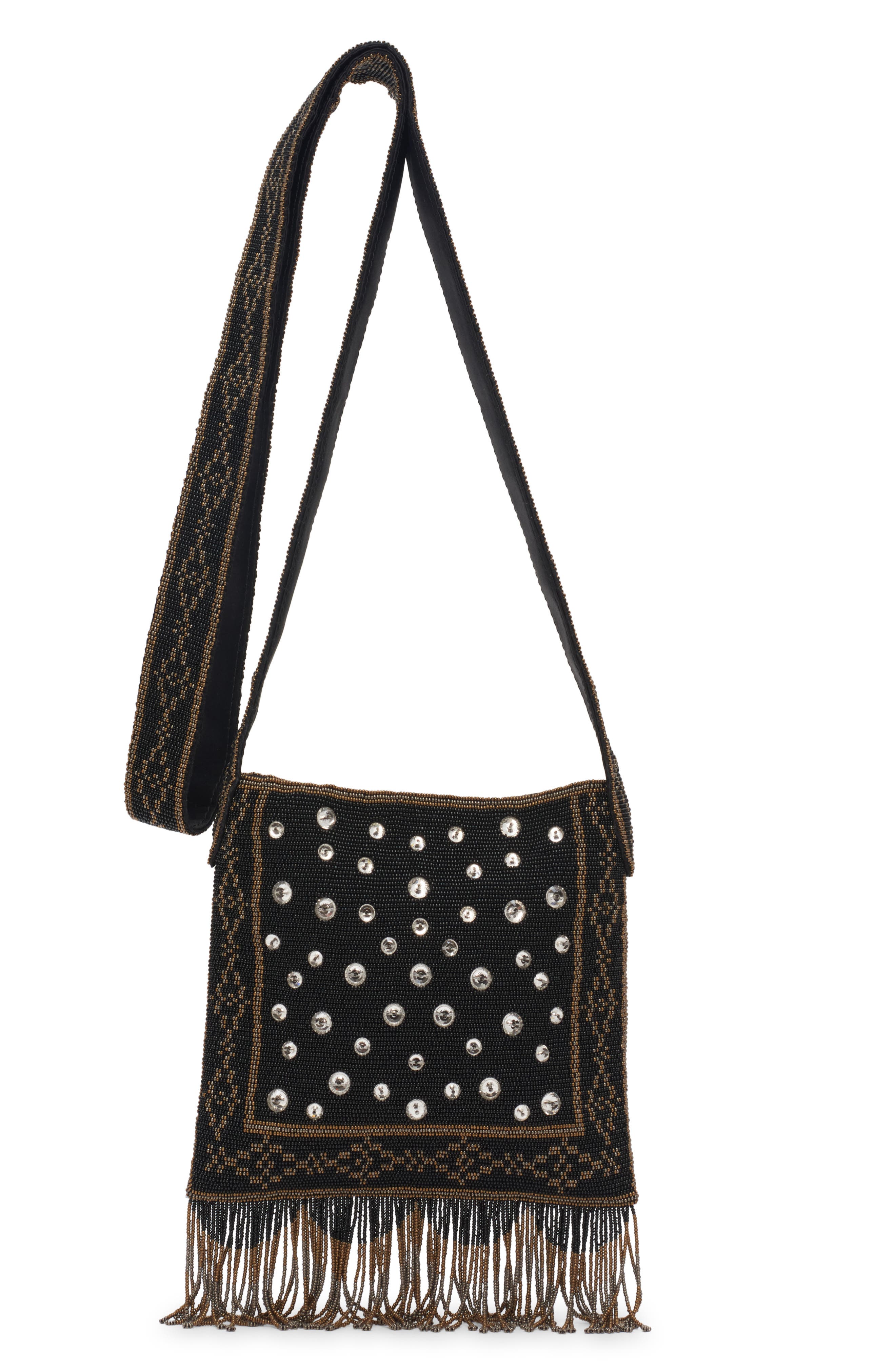 Valentino Garavani Small Nellcôte Le Chat Beaded Crossbody Bag, Alternate, color, Multicolor Nero