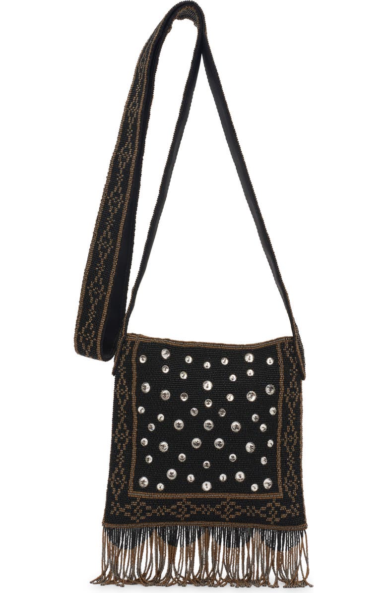 Valentino Garavani Small Nellcôte Le Chat Beaded Crossbody Bag, Alternate, color, Multicolor Nero