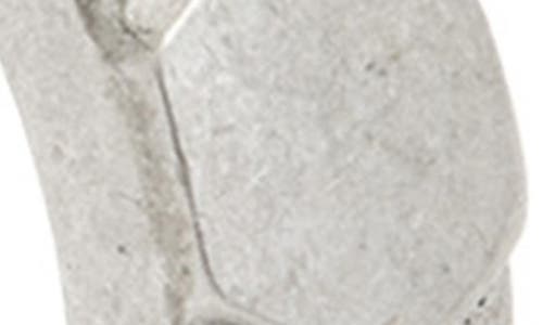 Allsaints Round Hex Single Huggie Hoop Earrings In Warm Silver