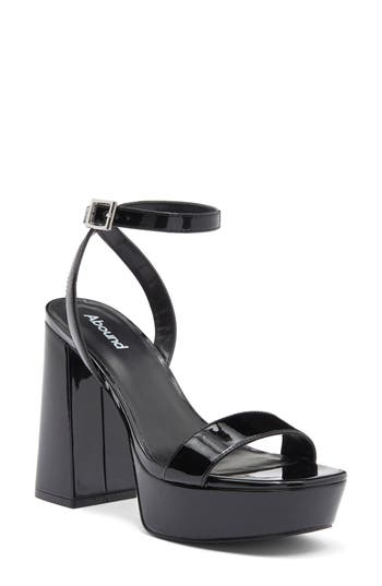 Abound Monica Block Heel Platform Sandal In Black Patent