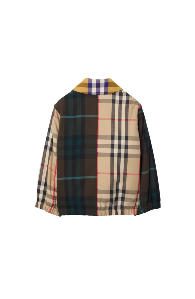 Burberry Contrast Check Cotton Harrington Jacket, Alternate, color, 