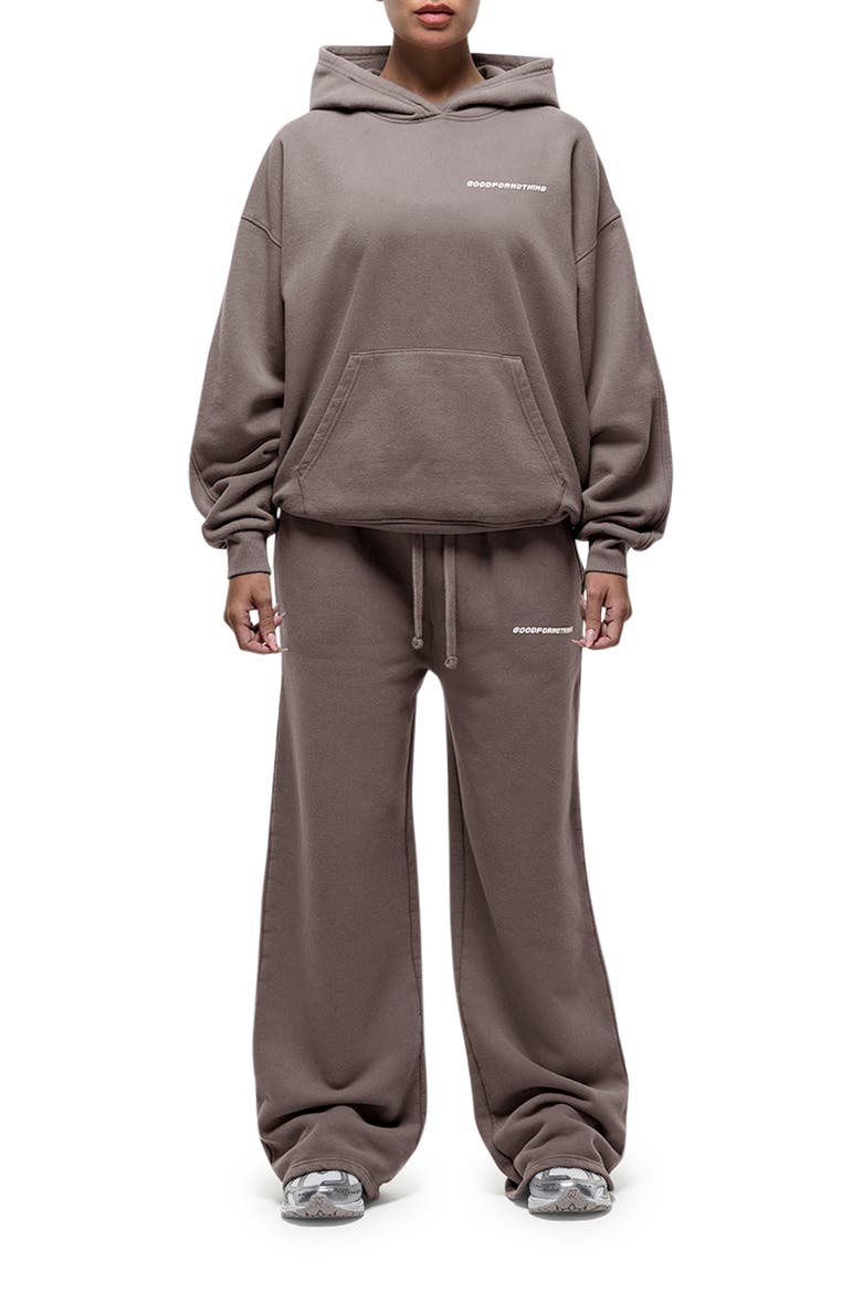 Vintage Taupe Relaxed Hoodie, Alternate, color, Brown